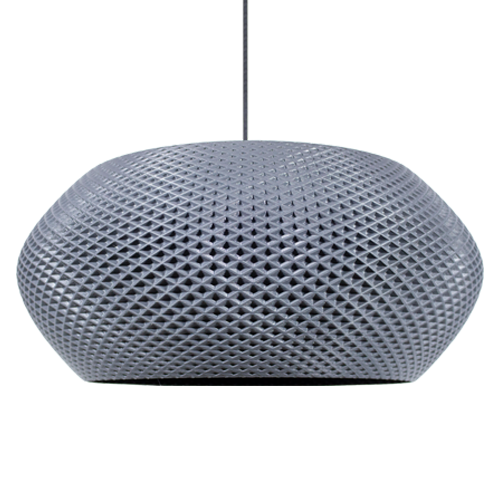 Colgante 1 luz E27 de polimero biodegradable 50cm Manuela gris